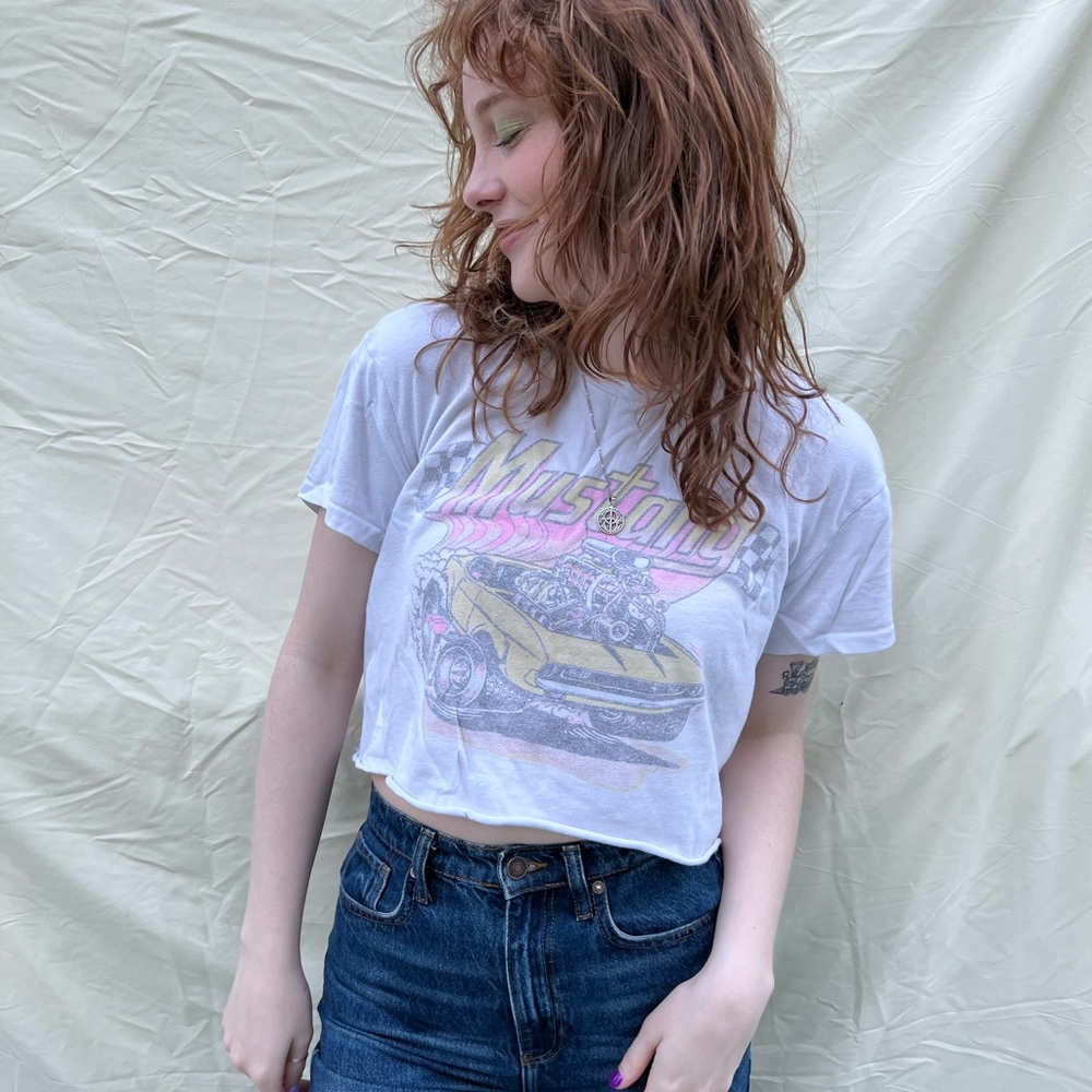 Free People retro cropped tee